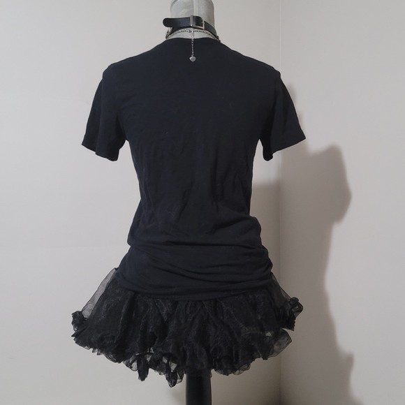 O/S Be Wicked! Micro Mini tutu petticoat skirt tulle Ruffle Black - Picture 4 of 11